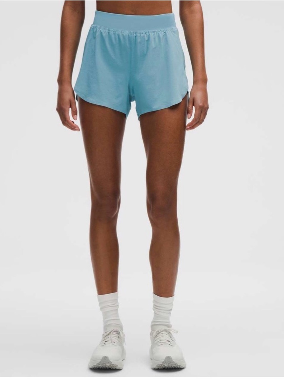 NWT Lululemon Fast and Free High-Rise Classic-Fit Split Short 3" Washed Blue